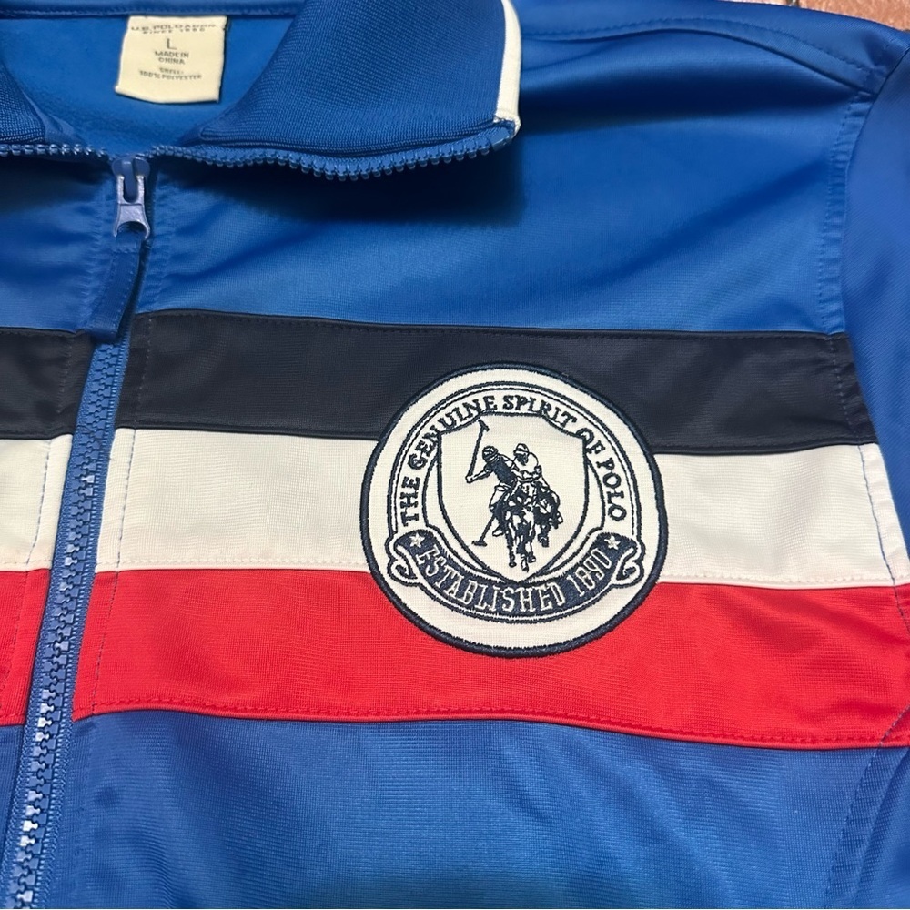U.S. Polo Assn. Blue Track Jacket size L - Picture 7 of 10